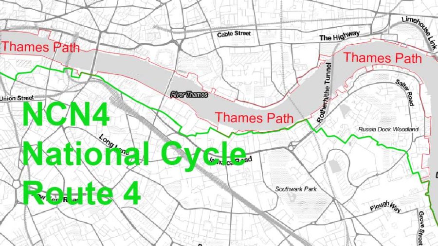 thames cycle path map