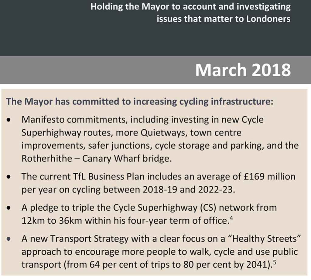 London cycling infrastructure